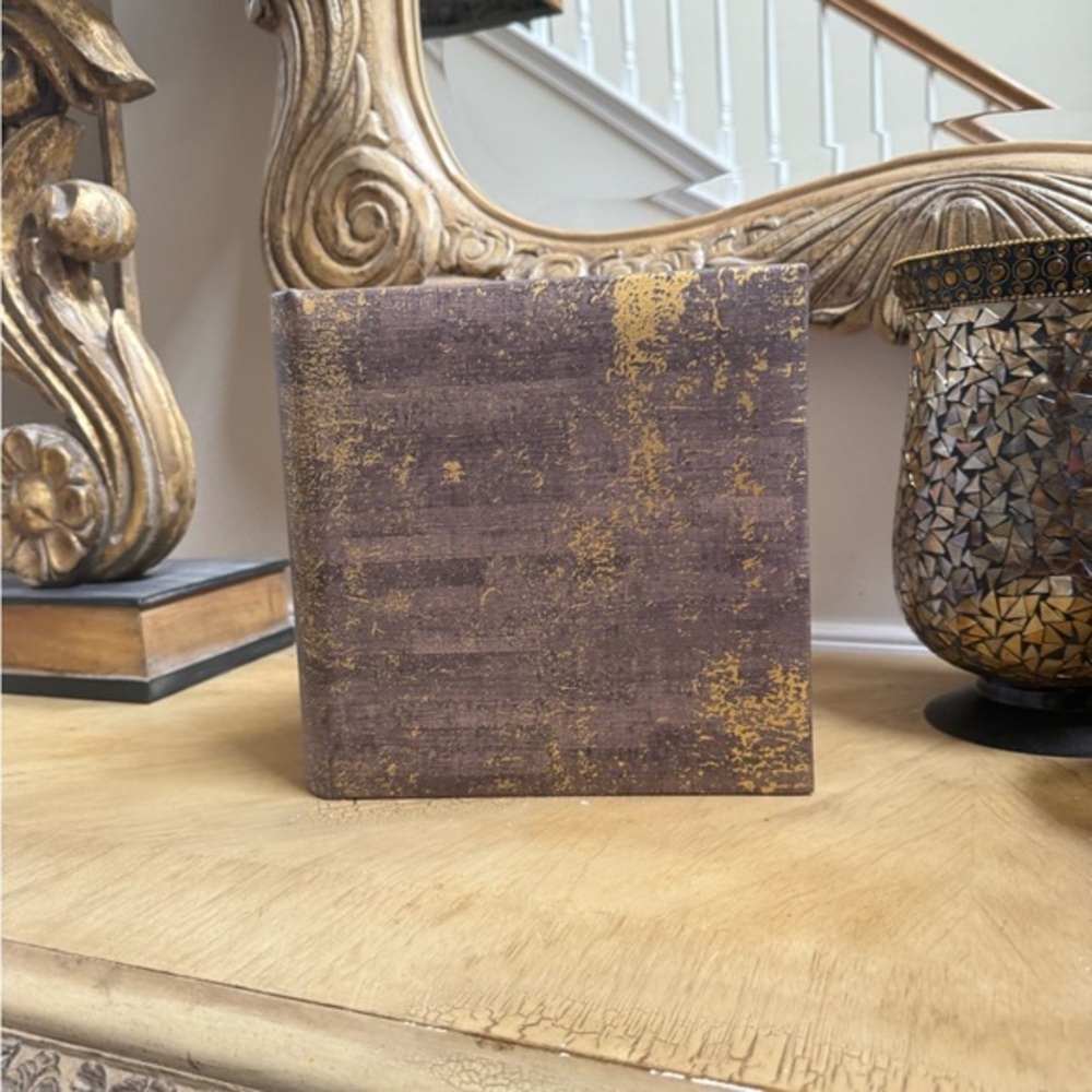 Rustic Brown and Gold Photo Album